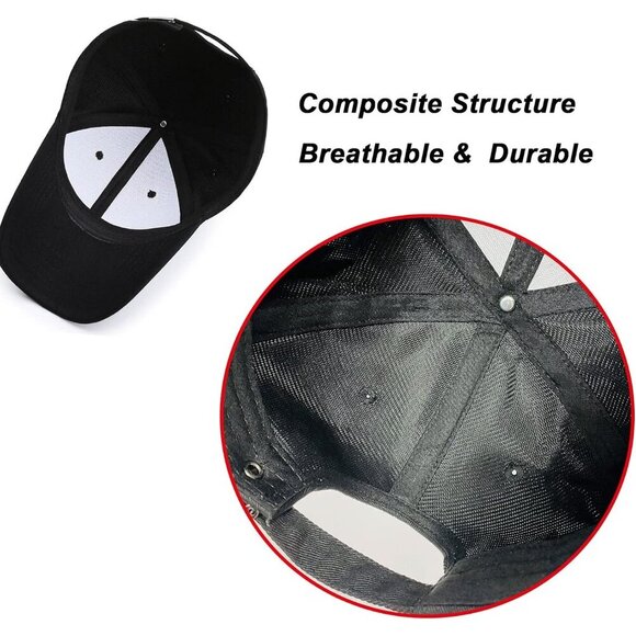 2 Packs Black+black Baseball Cap Golf Dad Hat For Men And Women main image 5